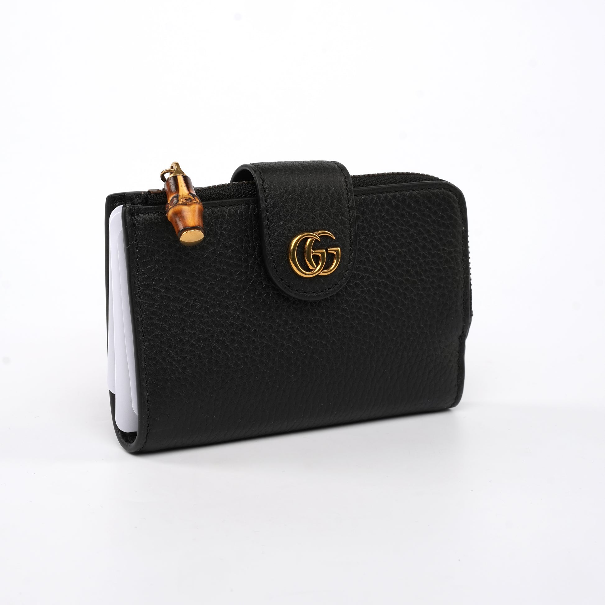 Portafoglio Gucci con Doppia G e bambù