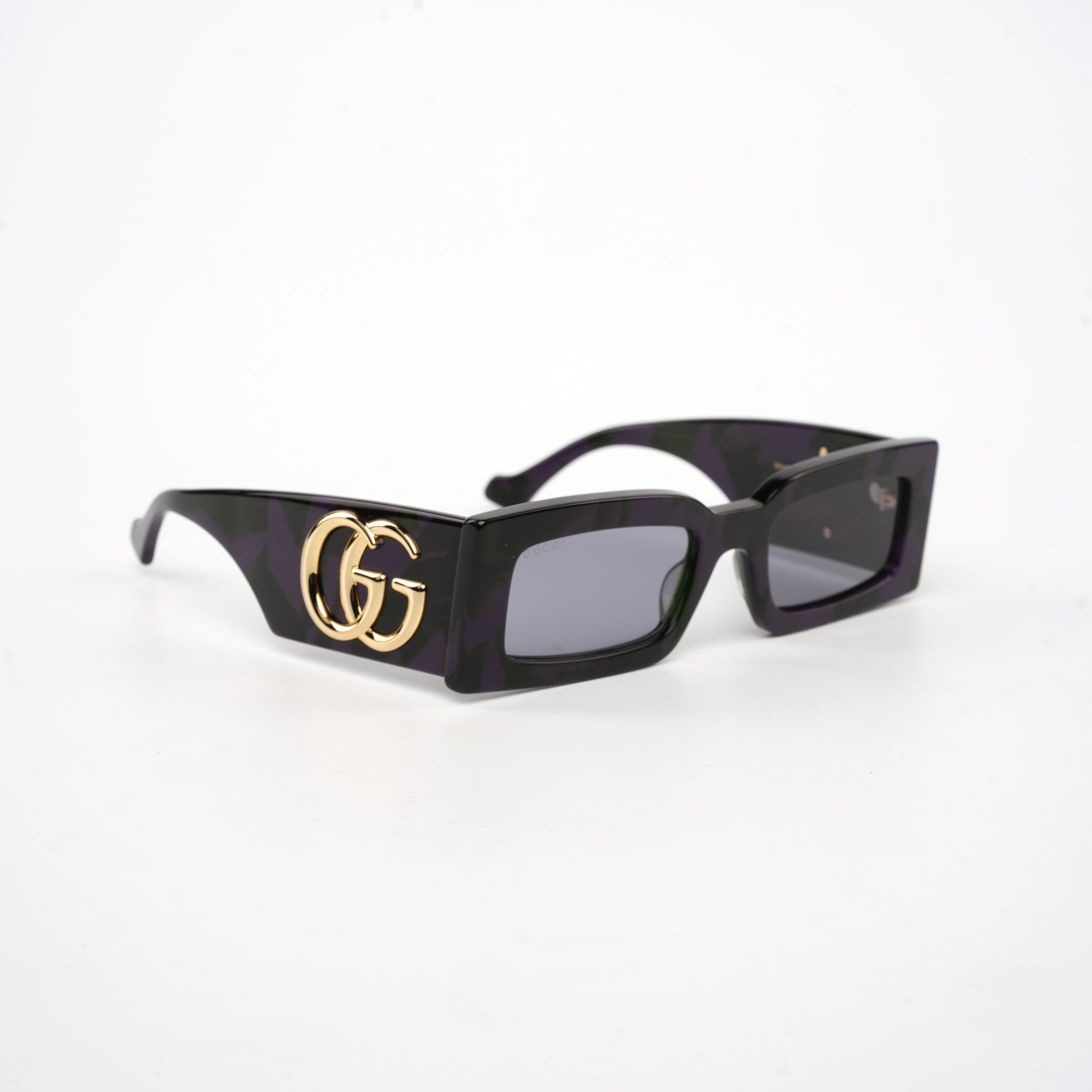 Occhiali da sole tartarugati Gucci Doppia G