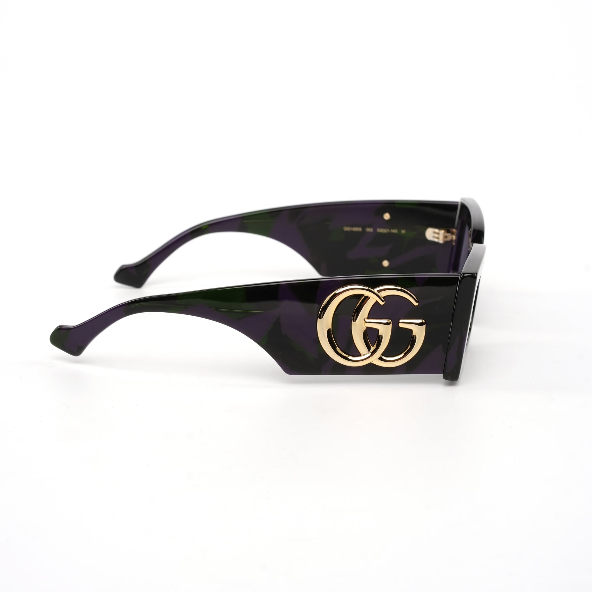 Occhiali da sole tartarugati Gucci Doppia G