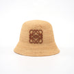 Cappello Loewe in rafia e pelle di vitello